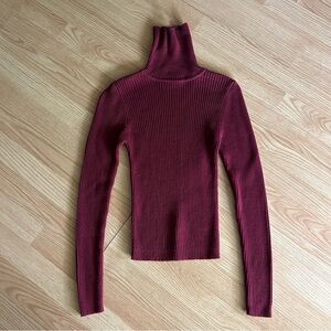 NWT Vintage Q&A Burgundy Turtleneck Sweater Women’s Small
